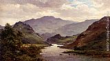Alfred De Breanski Snr Famous Paintings - The River Colwyn, North Wales